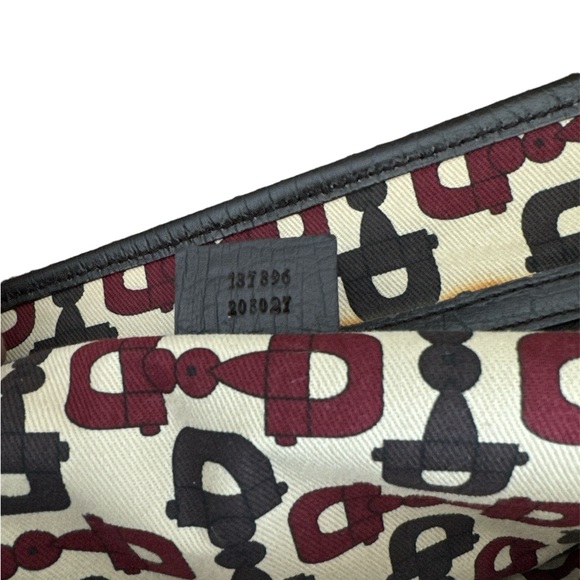 GUCCI Brwon GG PVC Canvas and Leather Tote Bag - Picture 7 of 9